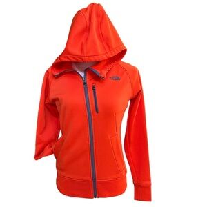 The North Face Orange Full Zip UP‎ Hoodies Jacket  Size: XS